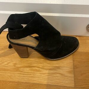 Splendid Slip Mule Heels with Tie, Leather Upper, Size 8